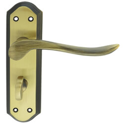 Carlisle Brass Lytham Bathroom Lever Handle on Backplate - 180 x 48mm