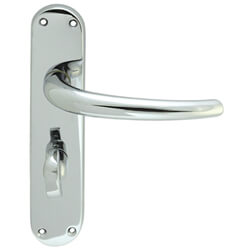 Carlisle Brass Lilla 185 x 40mm Bathroom Lever Handle On Backplate - Privacy