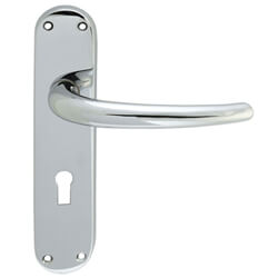 Carlisle Brass Lilla Lock Profile With Lever Handle On Backplate - 185 x 40mm