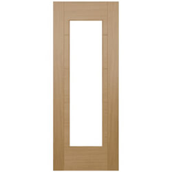 Joseph Miles Cotswold Internal Door with 5 Panel and 1 Clear Glazed Light - Prefinished Oak