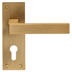 Carlisle Brass Sasso Lever Handle with Euro Profile on Backplate - 150 x 50mm