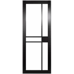 Joseph Miles Naples Internal Industrial Door with 5 Clear Glazed Light - Black Primed