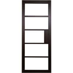 Joseph Miles Internal Industrial Door with 5 Clear Glazed Light - Black Primed