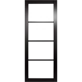 Joseph Miles Rome Black-Primed 4-Lights Internal Glazed Door