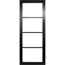 Joseph Miles Rome Internal Industrial Door with 4 Clear Glazed Light - Black Primed