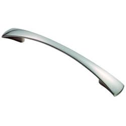Carlisle Brass Waisted Satin Nickel Flat Bow Handle