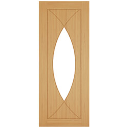 Joseph Miles Camaro Internal Door with 1 Panel and 2 Clear Glazed Light - Prefinished Oak