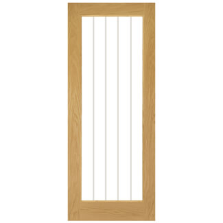 Joseph Miles Suffolk Internal Door with 1 Clear Glazed Light - Unfinished Oak