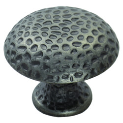Carlisle Brass Antique Steel Dimpled Mushroom Knob