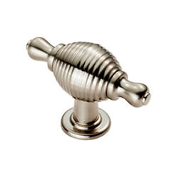 Carlisle Brass Metal Reeded Beehive Knob with Round Rose
