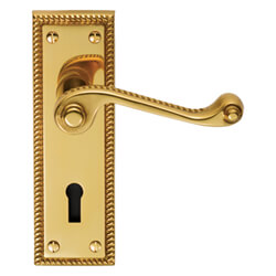 Carlisle Brass Georgian Traditional Lever Handle on Backplate