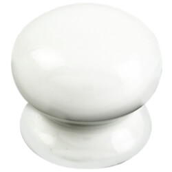 Carlisle Brass Traditional Crackled Porcelain Knob - Antique White