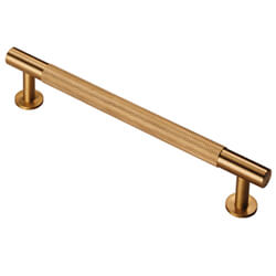 Carlisle Brass Fingertip Knurled Cabinet Pull Handle - Satin Brass