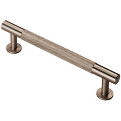 Carlisle Brass Fingertip Satin Nickel Knurled Cabinet Pull Handle