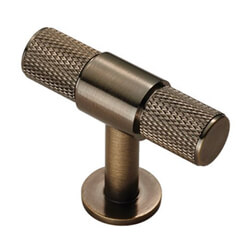 Carlisle Brass Fingertip Solid Brass Knurled T-Bar Knob