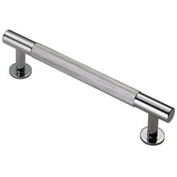 Carlisle Brass Fingertip Polished Chrome Knurled Pull Handle