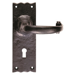 Carlisle Brass Black Antique Traditional Lever on Backplate