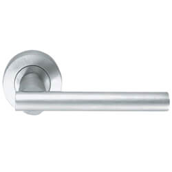 Carlisle Brass Eurospec Satin Chrome Lever Handle on Round Rose