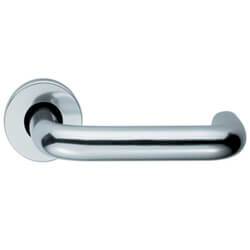 Carlisle Brass Eurospec Round Bar Safety Lever Handle on Concealed Fix Rose
