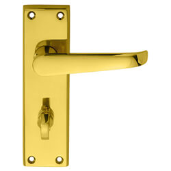 Carlisle Brass Victorian Bathroom Lever Handle with Privacy Lock