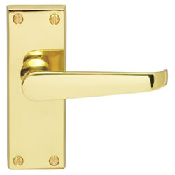 Carlisle Brass Victorian Lever Handle on Latch Backplate