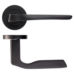 LPD Carina Matt Black Standard Door Handle Pack - 120 W x 50mm H