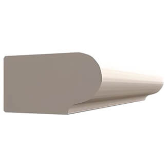 Deanta White Primed Bull Nose Moulding - Pack Of 2 - 2400 L x 25mm T