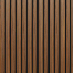 Deanta Immerse Acoustic Wall Panel Prefinished Walnut 600 W x 2400mm L