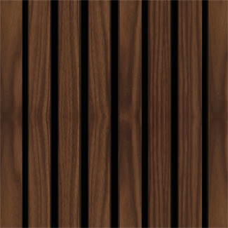 Deanta Immerse Acoustic Wall Panel Prefinished Walnut-Plus 600 W x 2400mm L