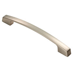 Carlisle Brass Satin Nickel Curved Flat-Front Handle