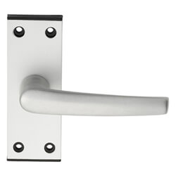 Carlisle Brass Eurospec Aluminium Mial Lever on Latch Backplate