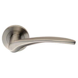 Carlisle Brass Eurospec Steelworx Tirolo Ergonomic Curved Lever on Concealed Rose