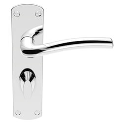 Carlisle Brass Serozzetta Cuatro Lever with Privacy Lock on Backplate