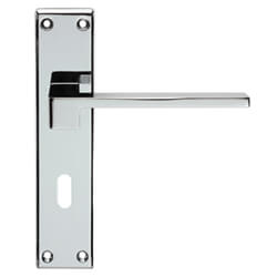 Carlisle Brass Serozzetta Equi Square Lever with Lock Profile on Backplate