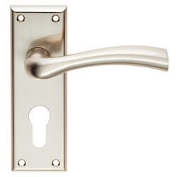 Carlisle Brass Serozzetta Cinquanta Curved Lever with Euro Profile on Backplate