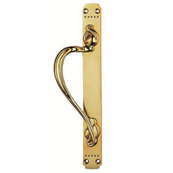 Carlisle Brass Laurin Ornate Offset Pull Handle on Backplate