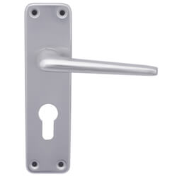 Joseph Miles 2000 Series Aluminium Lever Handle with Euro Profile on Backplate