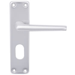 Joseph Miles 2000 Series Aluminium Lever Handle with Oval Profile on Backplate