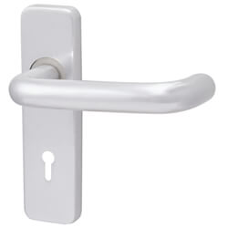 Joseph Miles 19mm Safety Lever Handle with Lock Profile on Concealed Fix Backplate