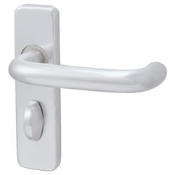 Joseph Miles 19mm Safety Bathroom Lever Handle with Privacy Lock on Backplate