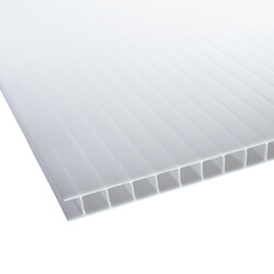 Storm 10mm Twinwall Polycarbonate Sheet Opal - 1400mm Width