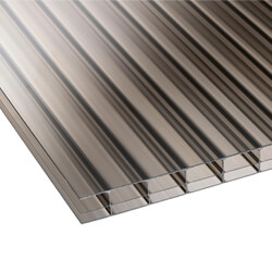 Storm 16mm Triplewall Polycarbonate Sheet Bronze - 1050mm Width
