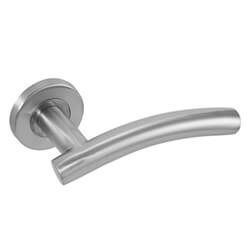 Joseph Miles Stainless Steel 19mm Arched Lever Handle on Round Rose