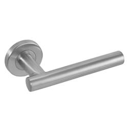 Joseph Miles Stainless Steel T-Bar Lever Handle on Round Rose