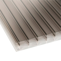 Storm 25mm Multiwall Polycarbonate Sheet Bronze-Opal - 1400mm Width