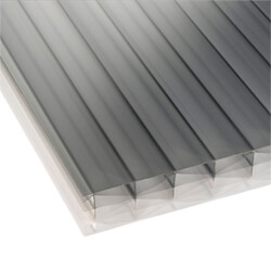 Storm 25mm Multiwall Polycarbonate Sheet Solarguard Grey - 1050mm Width