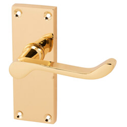 Joseph Miles Victorian Scroll Lever Handle on Latch Backplate