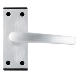 Joseph Miles Aluminium Lever Handle on Short Latch Backplate