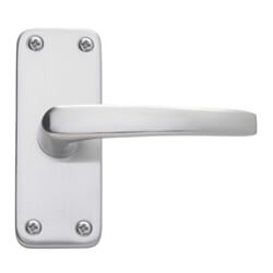Joseph Miles Contract Aluminium Lever Handle on Short Latch Backplate