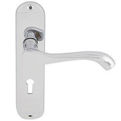 Joseph Miles Cadenza Traditional Lever Handle With Lock Profile on Blackplate